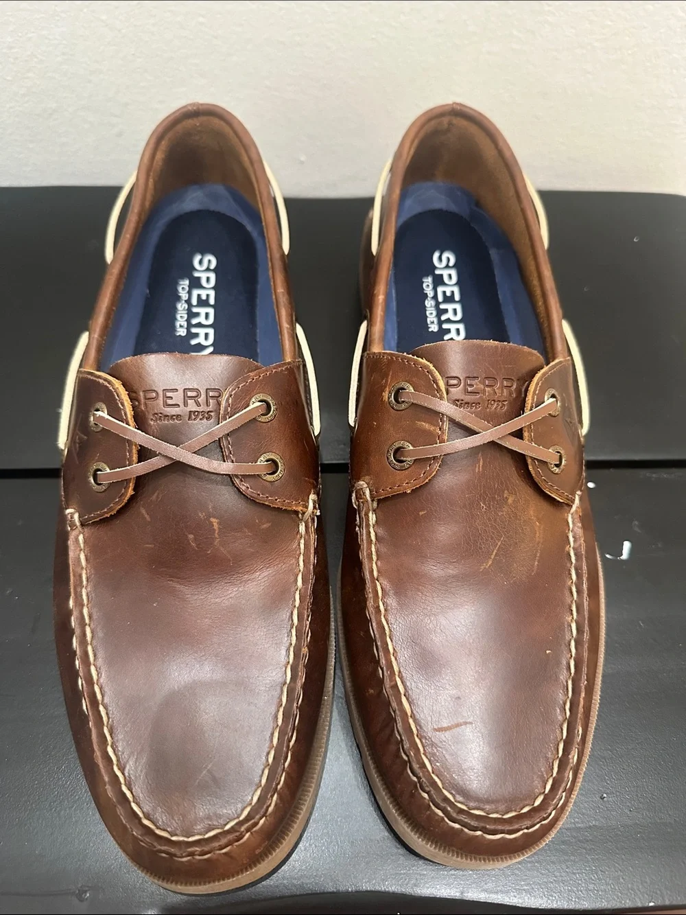 Sperry Leather Brown Boat Shoes - Men's Casual Deck Shoes 026